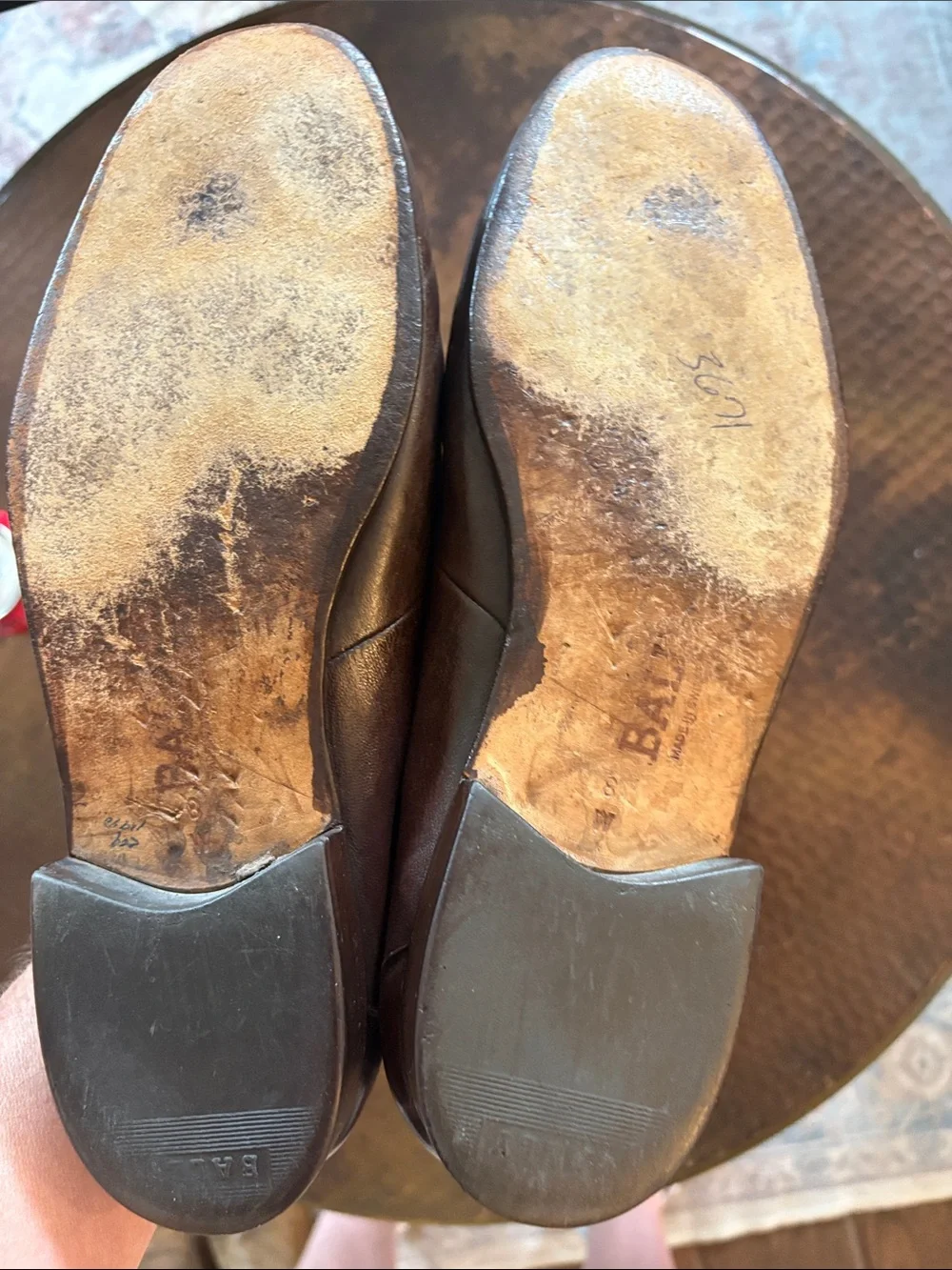 Vintage Bally Switzerland Brown Leather Loafers Men’s Classic Slip-On Size 8W